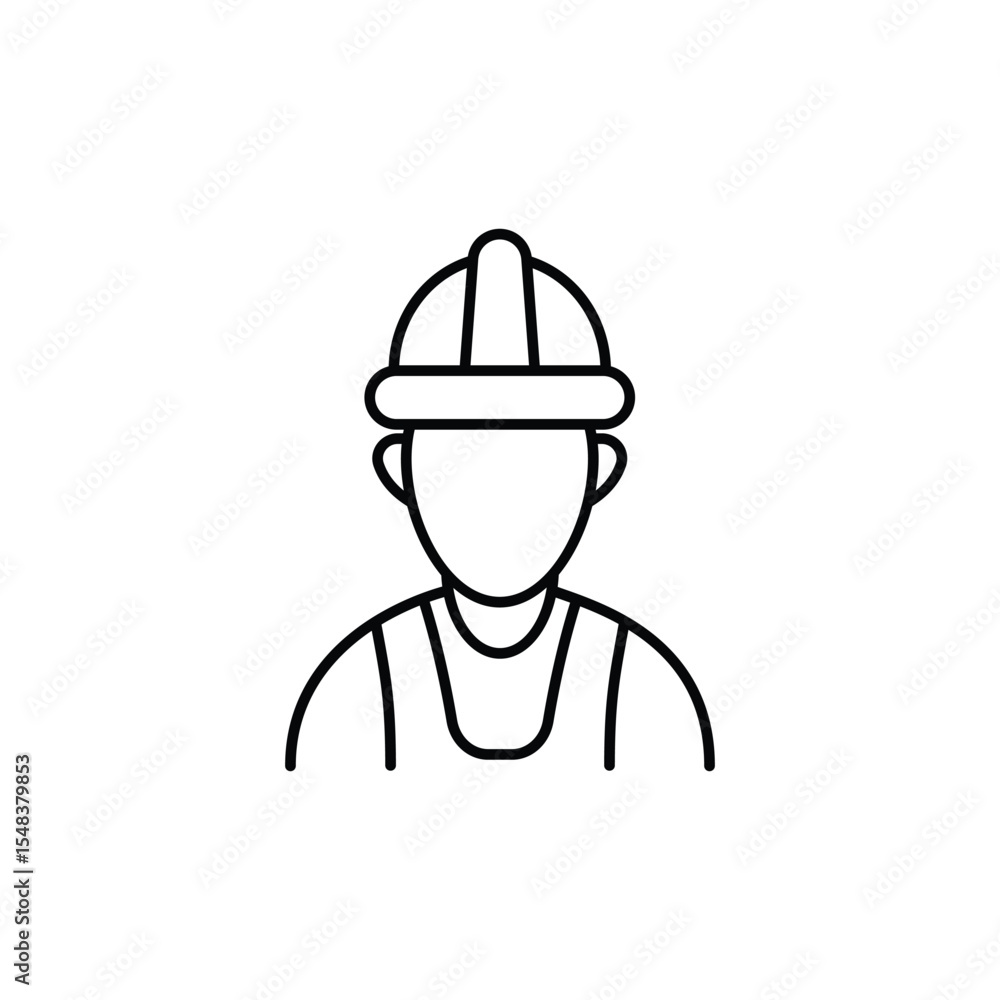 Construction Worker Icon vector Construction Worker Icon vector