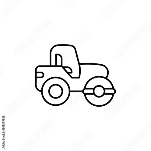 Asphalt Roller Icon vector