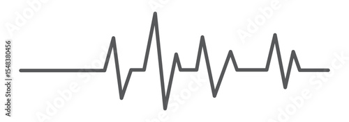 heart rate pulse graph. heartbeat line symbol. ECG, EKG test report. vector illustration on transparent background.