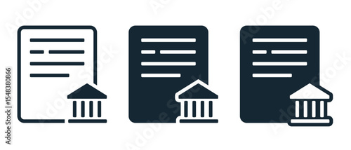 Bank document icon. Illustration vector