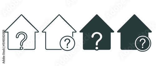 Home question icon. Illustration vector