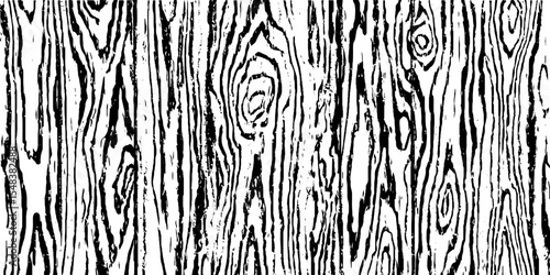 Seamless black and white woodcut stripes pattern for vintage design