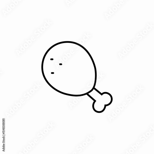 chicken leg  icon sign vector