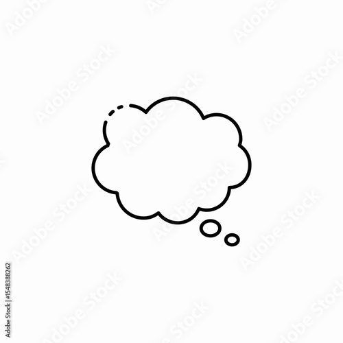empty thought bubble icon sign vector