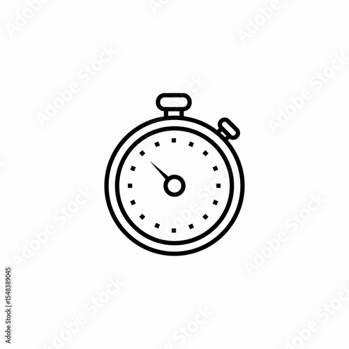 stopwatch measurement device icon sign vector