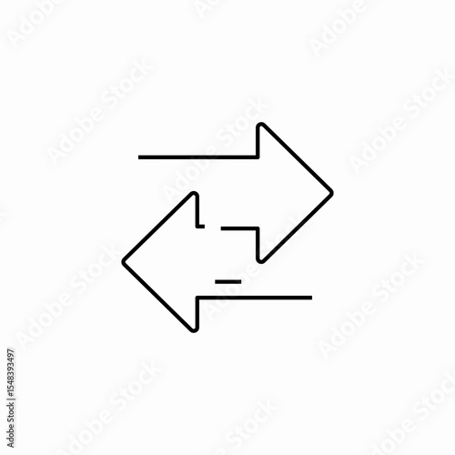 interchangeable exchange arrows icon sign vector