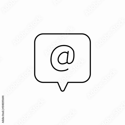 mention speech bubble icon sign vector