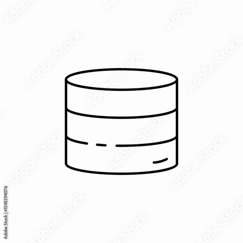 simple database cylinder icon sign vector