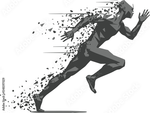 Dynamic Depiction of an Athlete's Sprinting Transformation A Visual Representation of Speed Fragmentation and Powerful Motion