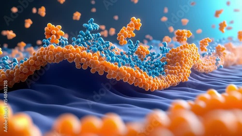 Biomolecular Recognition and Binding Process 3D Animation