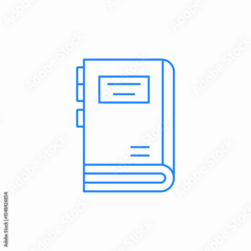 dictionary book icon sign vector
