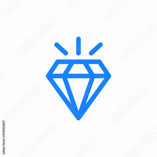 diamond shiny precious icon sign vector