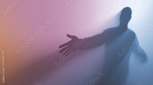 Emotional vector of human figure reaching out symbolizing overdose awareness and mental health support