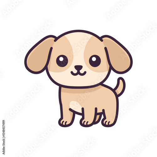 Adorable Puppy Illustration Cute Cartoon Dog Vector Graphic for Designs