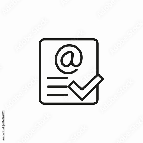 document checkmark verified icon sign vector