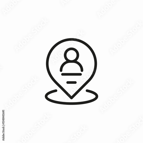 person current location icon sign vector