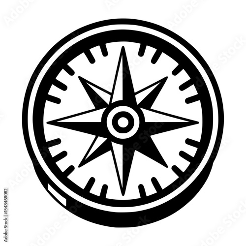 A compass pointing the way, showing direction and guidance. An illustrative and symbolic image of a compass rose