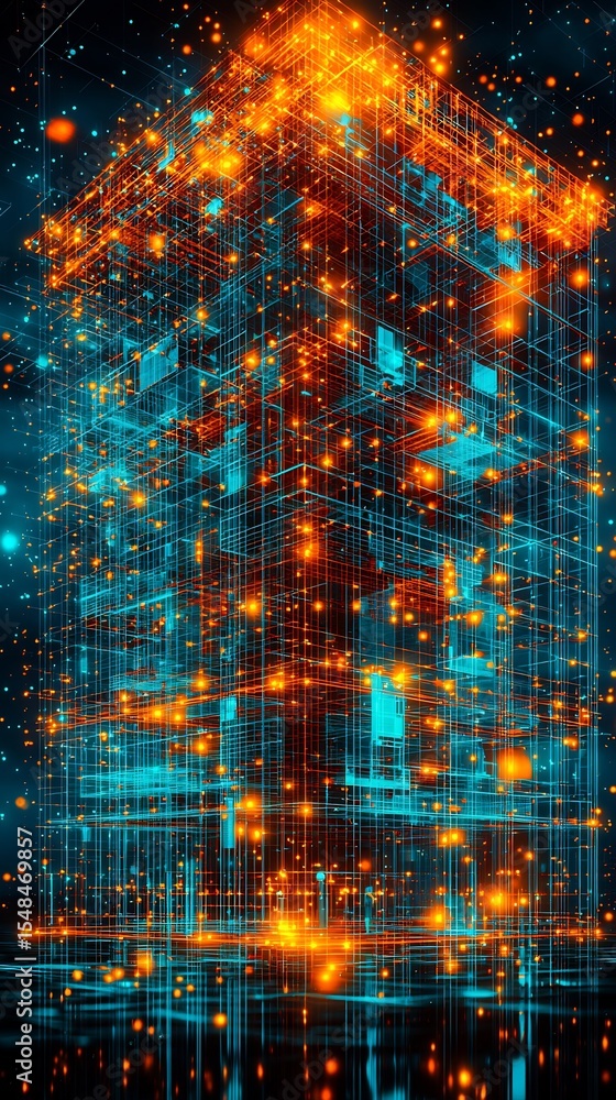 Fototapeta premium Data Drivenmodelling of Ecofriendlyinfrastructure Using Buildingautomation and Sensorintegration With Algorithmicdesign for Seismicresilience and Environmentalcompliance