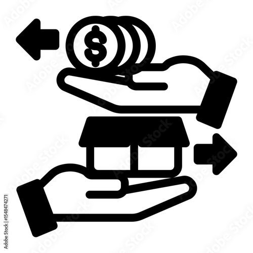 Direct Transaction Icon Mixed Style for E-commerce and Retail Business.