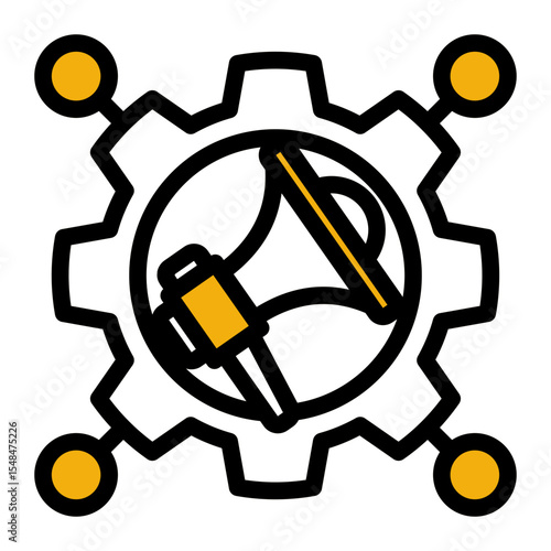 Affiliate Promotion Icon Outline Color Lineal Style for Omnichannel Advertising.