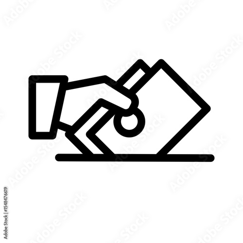 Bank Deposit and Cash Savings Icon from Financial Services Collection (Outline style)