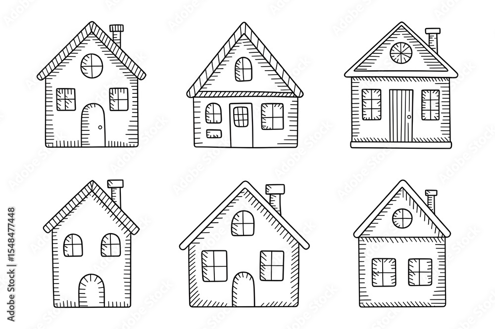 Minimalist House Icon Set – Modern Home Symbols in Variety Minimalist House Icon Set – Modern Home Symbols in Variety