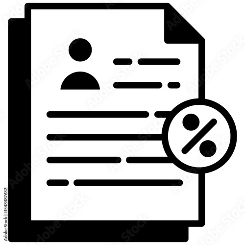 Personal mixed glyph icon. Simple vector icon design in glyph style. Editable vector format