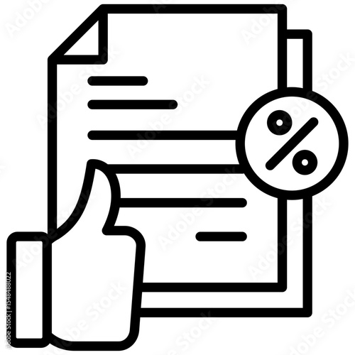 Document outline icon. Simple vector icon design in outline style. Editable vector format