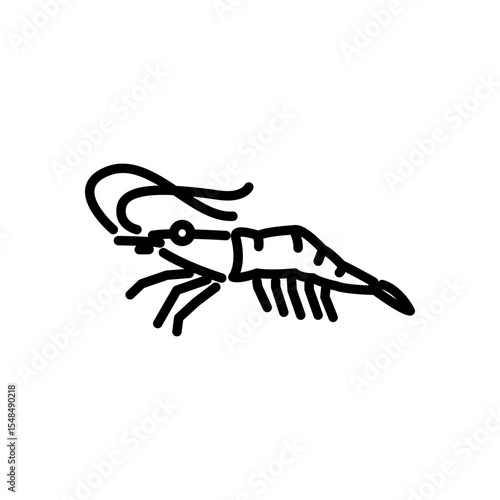 krill icon vector, line style icon
