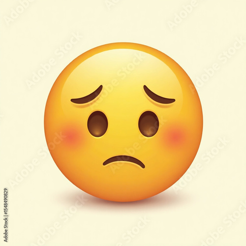 3d sad face with saddness