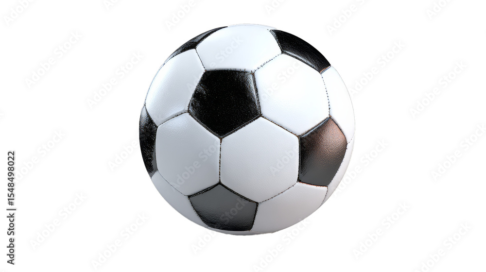 Naklejka premium 3D Rendering Of Soccer Ball on white background