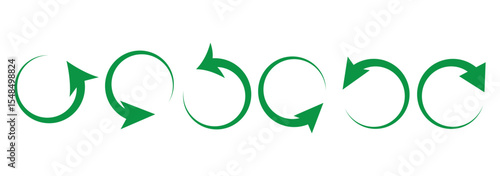circle arrow icon set. refresh and reload icon set. recycle arrow vector icon, recycling symbol, reuse sign, recycle eco icon,