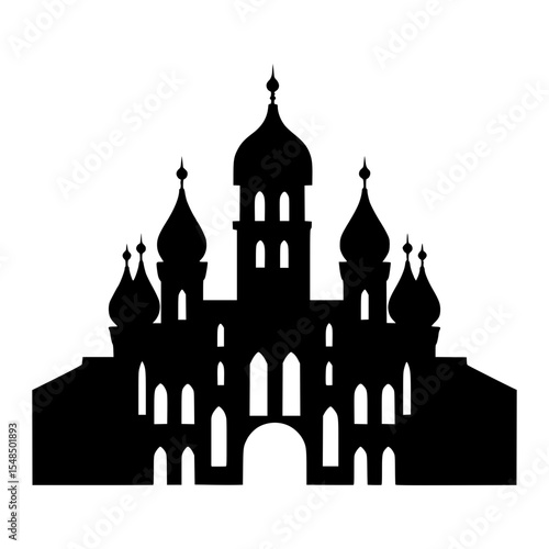 Black Silhouette Eastern Orthodox Church