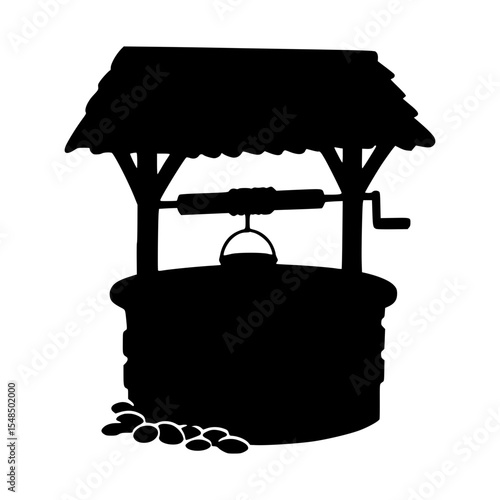 Silhouette Well - Wish Illustration