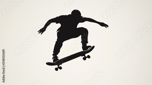 Wallpaper Mural Silhouette of a skateboarder performing Torontodigital.ca