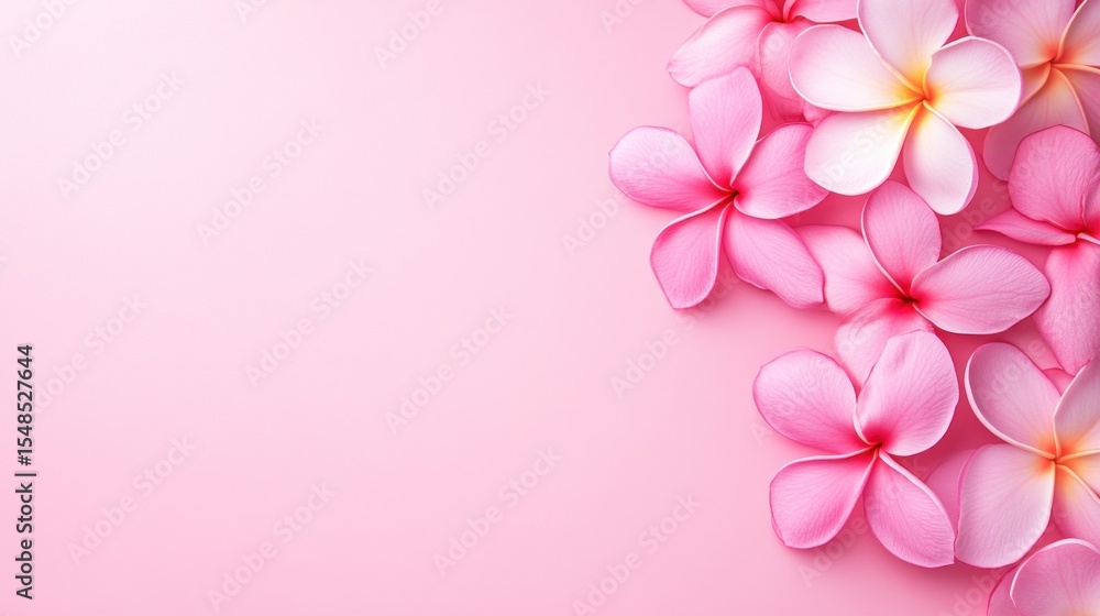 Fototapeta premium Pink flowers arrangement background