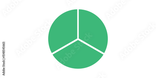One Third Fraction Circle in Mathematics.