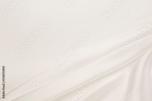 White silk drapery flowing with gentle folds