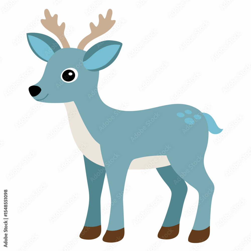 Fototapeta premium Caribou on white background 