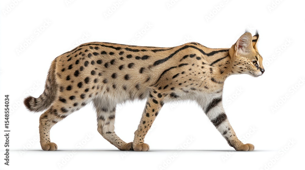 Obraz premium Caracal in profile, walking