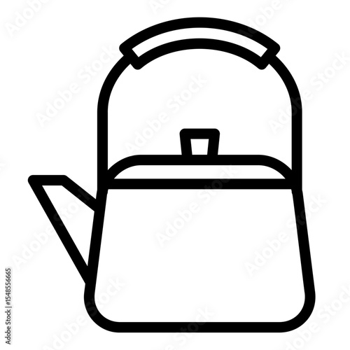 kitchen utensils outline icon. Kettle