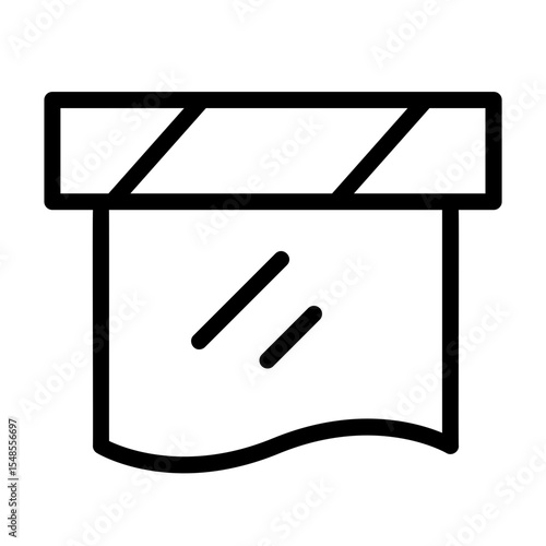 kitchen utensils outline icon. Plastic wrap