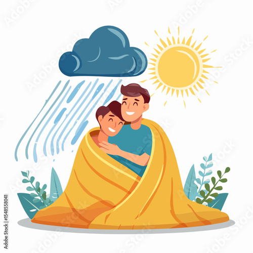 Vector representing emotional and mood changes