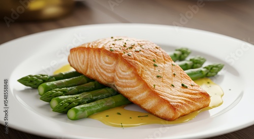 Pan-Seared Salmon with Asparagus and Lemon Butter Sauce: A Culinary Delight