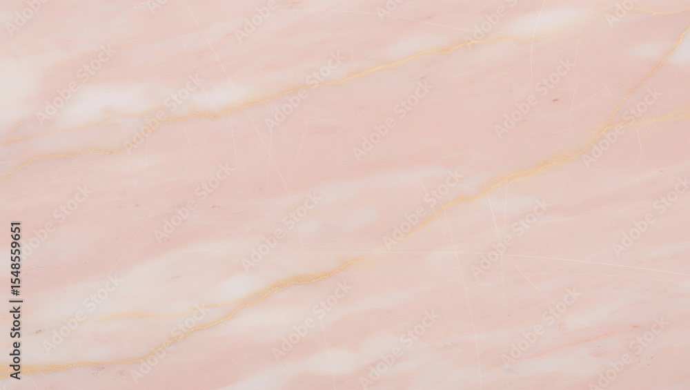 Fototapeta premium Here are the descriptions and keywords for the image:Descriptions:Soft pink marble with delicate golden veins creates a luxurious and warm natural stone texture.