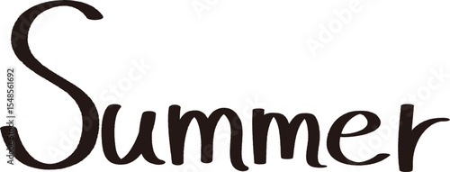 シンプルな手書きの「Summer」の文字
