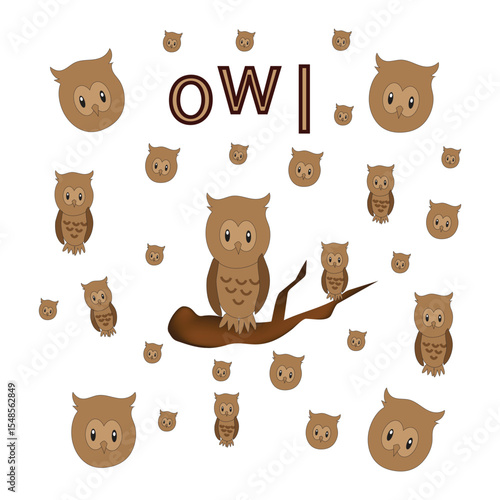 owl background vector illustration is very nice, interesting and aesthetic