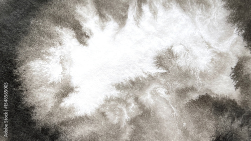 sumi ink wash drawing created with brush, sumi  ink wash painting with visible brushstrokes, ink drawing made with sumi brush, washi paper texture, bleeding texture, blurring texture, banner 