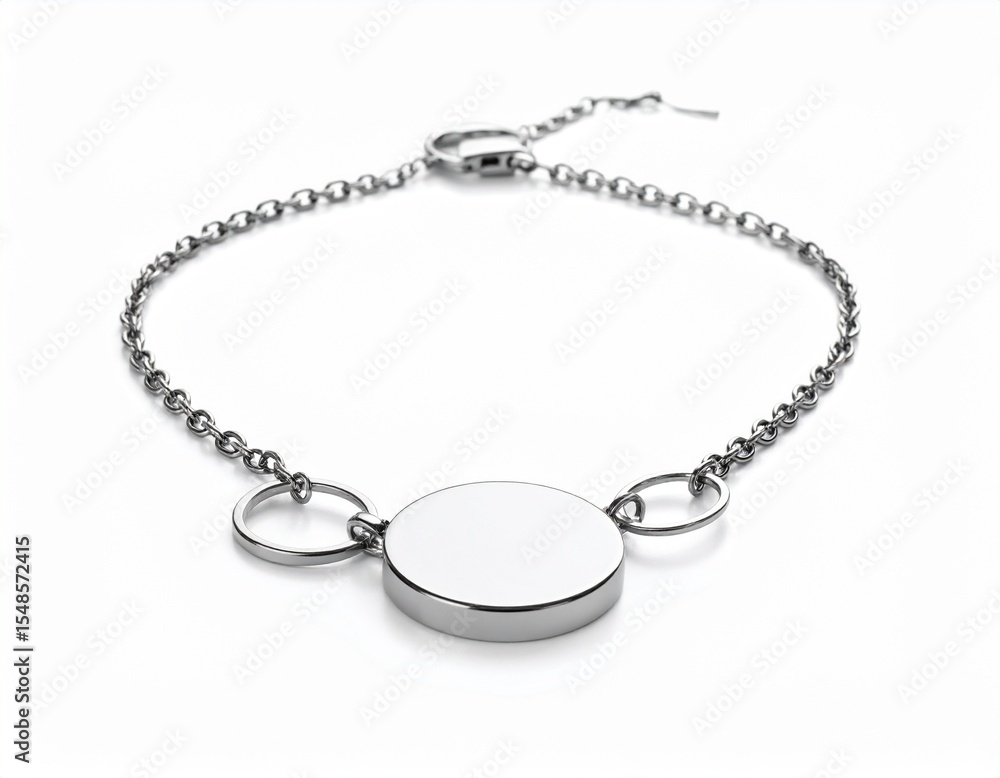 silver necklace isolated on white background silver necklace isolated on white background