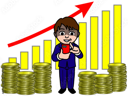 壱A：スマホでNISA投資の複利運用をする会社員男性_CS3 2025_0610_048